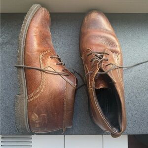 Johnston & Murphy Men's Brown Leather Lace-Up Dress Boots 11.5